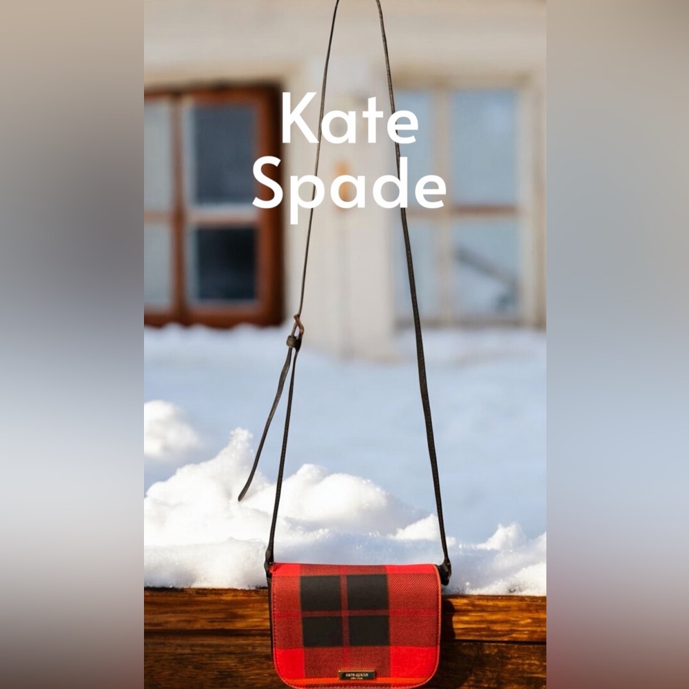 Kate Spade Newbury Lane Plaid Red. Crossbody Bag (A721)